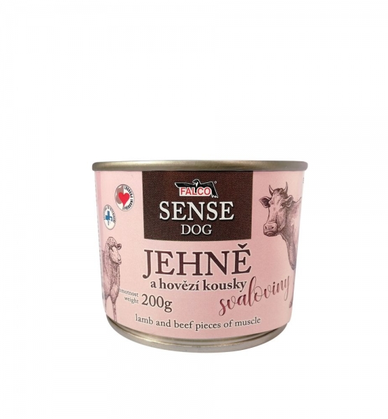 FALCO SENSE DOG jehně a hovězí kousky svaloviny 200g